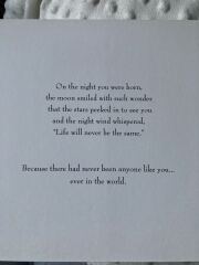 A very random request about the book “The night you were born by Nancy Tilman”