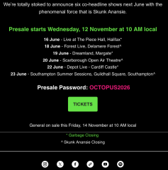 Garbage & Skunk Anansie UK 2026