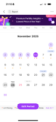 Chemical last month and period a week late