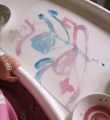 22 month old drawing faces