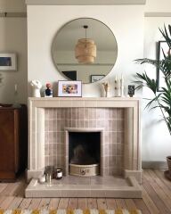 What colour would you paint this dated fireplace?
