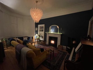 Can you show me dark blue rooms?