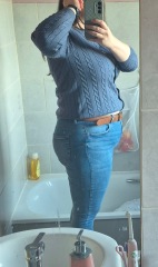 Skirt/ jumper look. Am I too big for it? Or doing it wrong