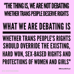 To be hurt and angry that DD told her prof her mum is a TERF and he sympathised