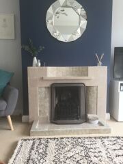 What colour would you paint this dated fireplace?