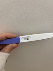 Faint on cheap tests but negative on clear blue?