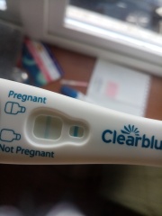 Clear blue 6 days early - positive or evap line? I hate these tests!