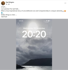 Thread 19: To feel disappointed after reading this in The Observer about the author and her husband from The Salt Path book and film?