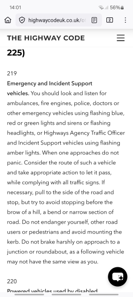 For not driving through red light with ambulance behind me