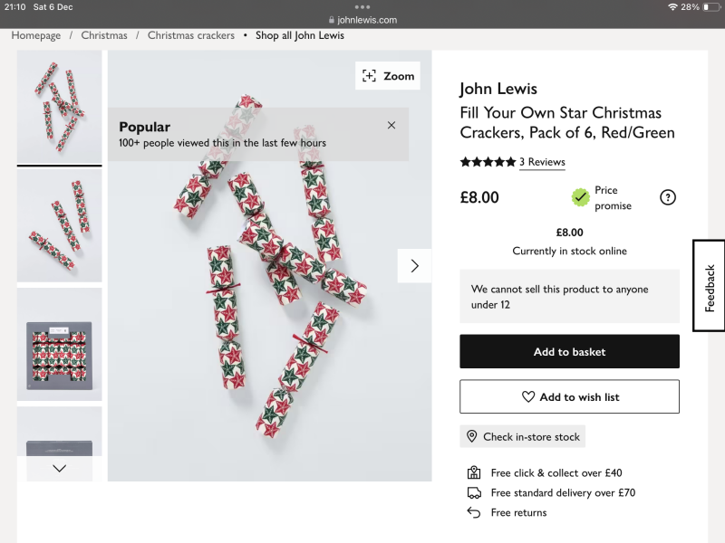 Christmas crackers with decent contents