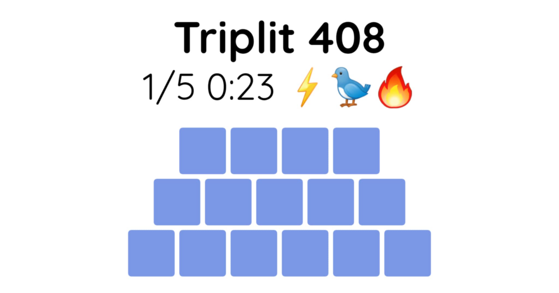 Yet another new word game - let me introduce you to Triplit!