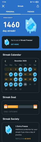 To finally let go of my Duolingo Streak?