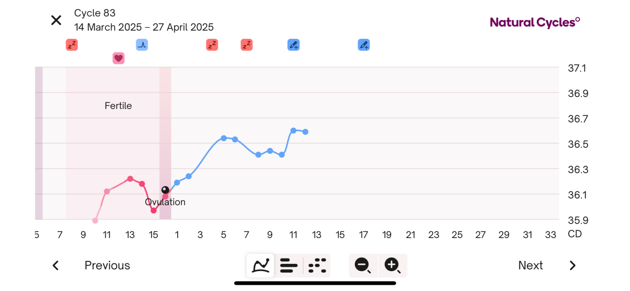 My BBT chart two dips!