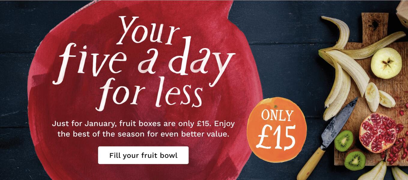 £15 off Riverford first order ( Organic Food)