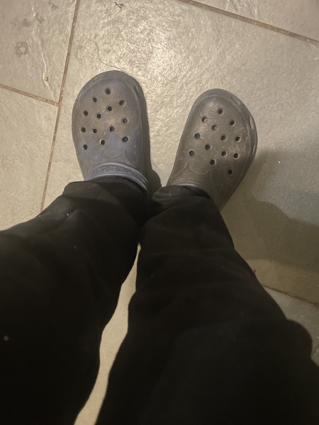 Oh god just looked down - whats on your feet, does it show your age??