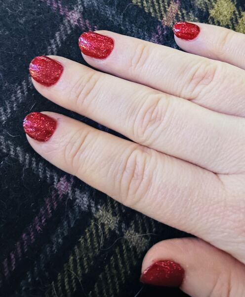 I think I'm done with glittery nails at Christmas