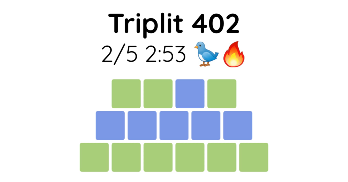 Yet another new word game - let me introduce you to Triplit!
