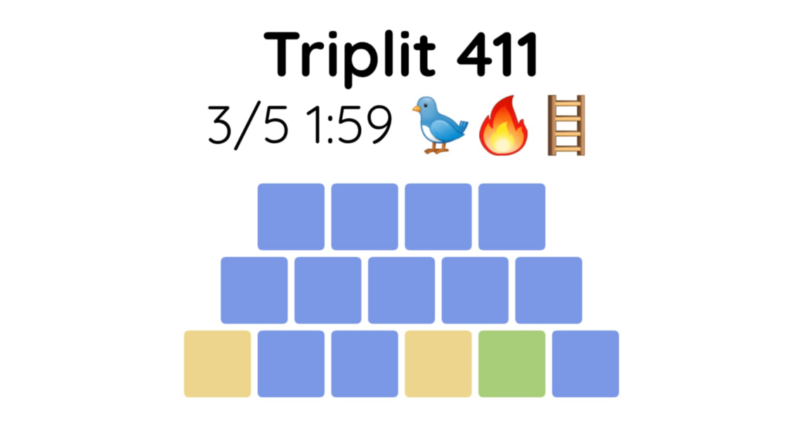 Yet another new word game - let me introduce you to Triplit!