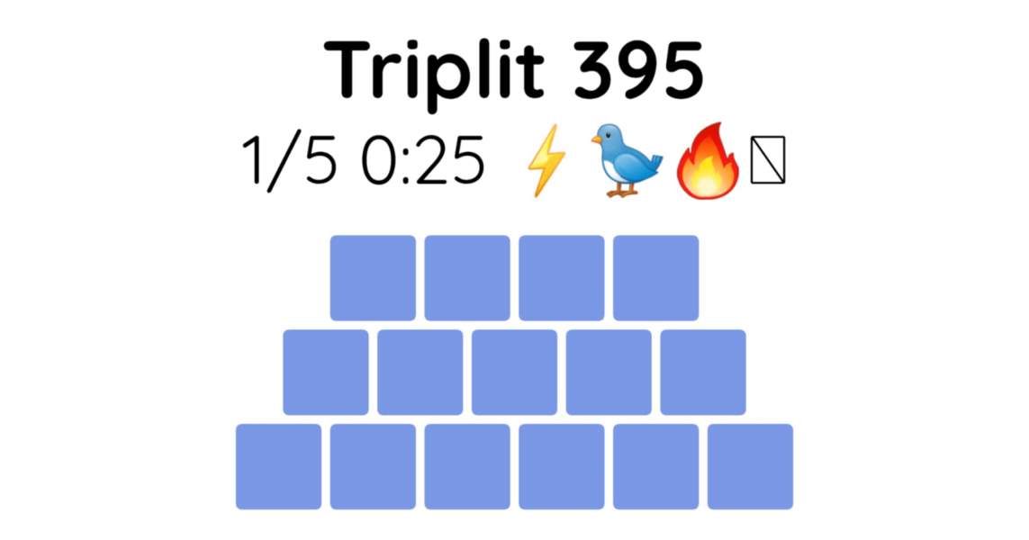 Yet another new word game - let me introduce you to Triplit!