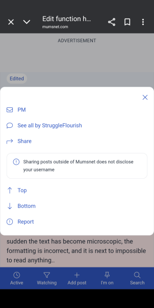 Edit function has mysteriously disappeared….