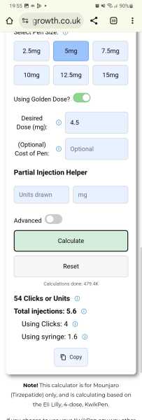 Taking 6.25mg from a 5mg pen?