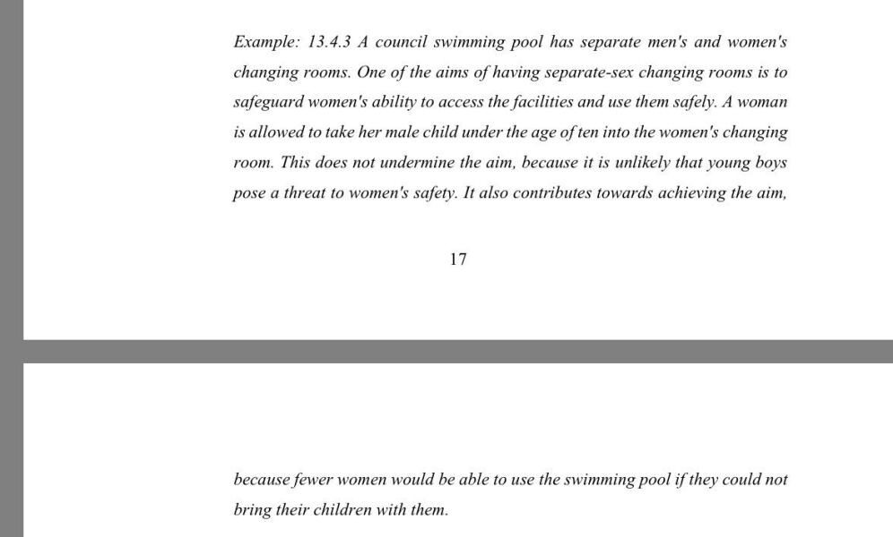 Brigitte Phillipson blocking EHRC guidance