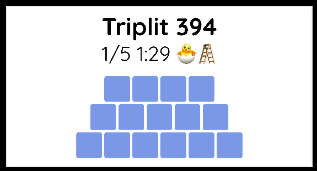 Yet another new word game - let me introduce you to Triplit!