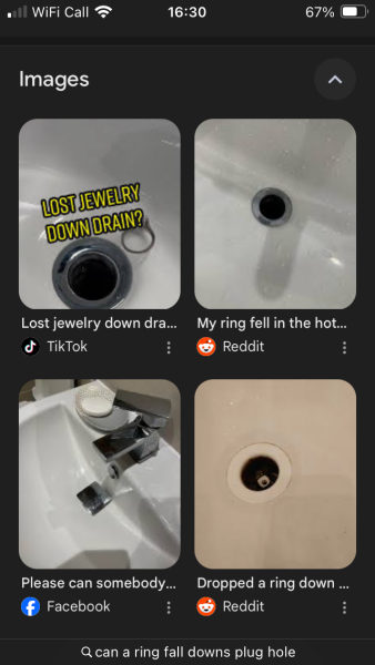 Wife lost engagement ring