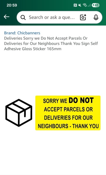 Neighbours using me as a parcel drop off!