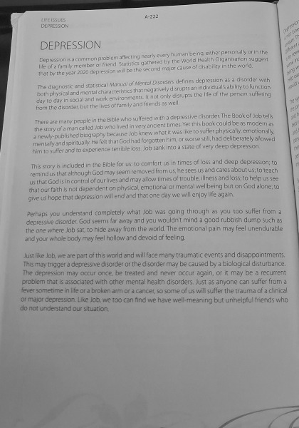 Has anyone dealt with depression before?