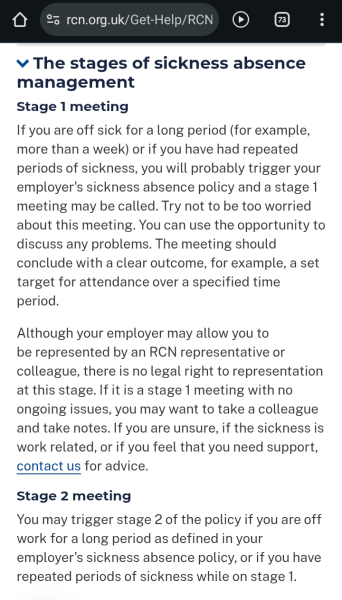 NHS absence policy… fucked it