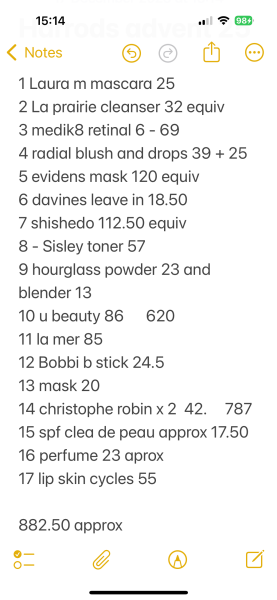 Oh Come All Ye Facials! Moisturisers and treatments! Join me for the Harrods Beauty Advent Calendar opening thread!