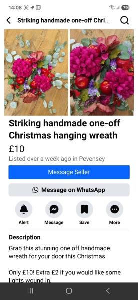 Facebook Christmas handmade tat