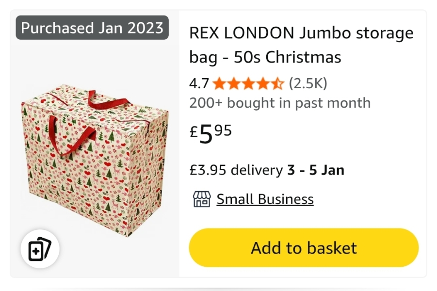 storage for Christmas Decorations