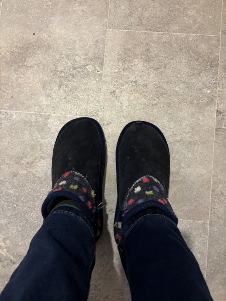 Oh god just looked down - whats on your feet, does it show your age??