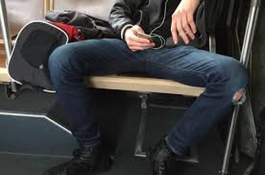 Men who can't keep to their own side of a double seat on public transport