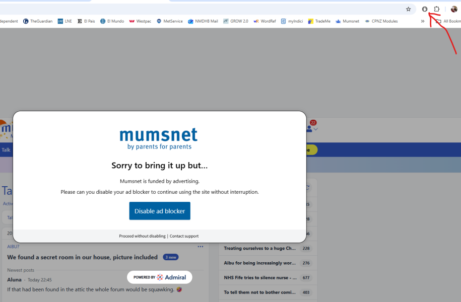 "Please disable your adblocker"... my adblocker IS disabled!