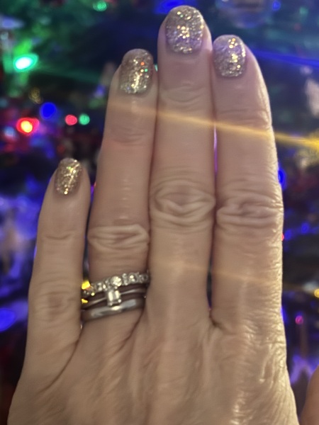 I think I'm done with glittery nails at Christmas