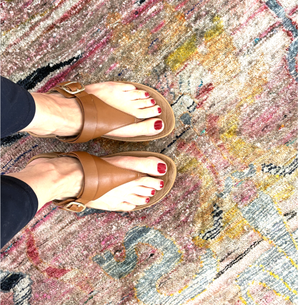 Oh god just looked down - whats on your feet, does it show your age??