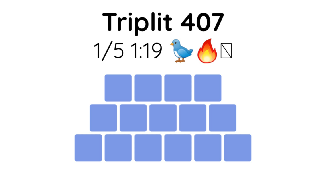 Yet another new word game - let me introduce you to Triplit!