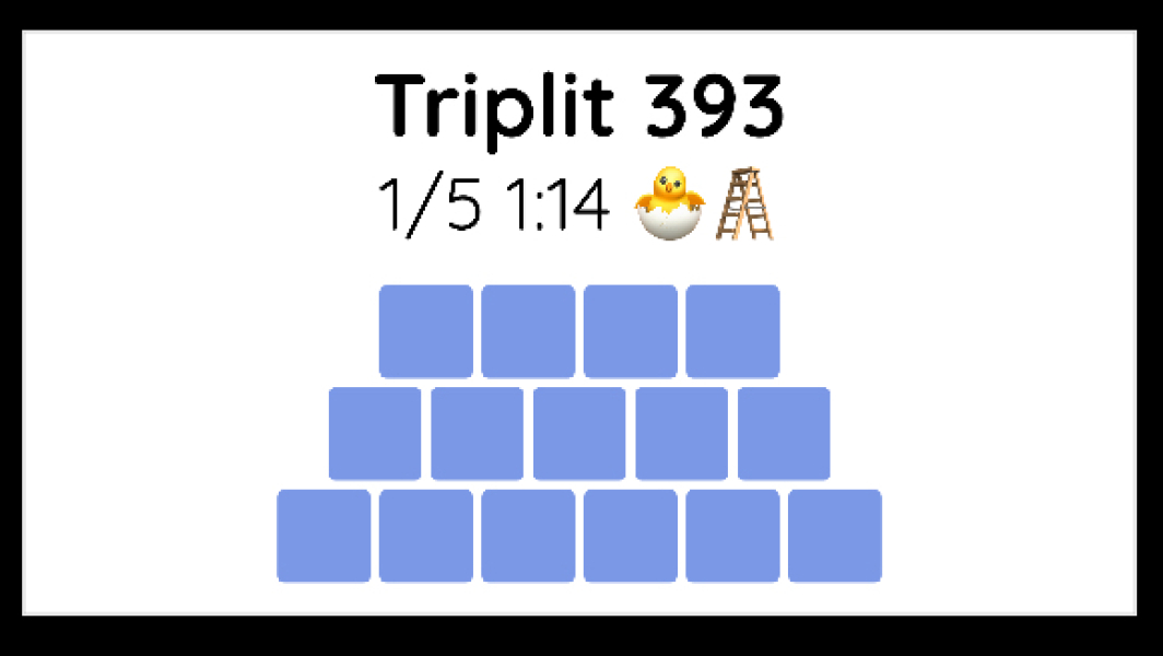 Yet another new word game - let me introduce you to Triplit!
