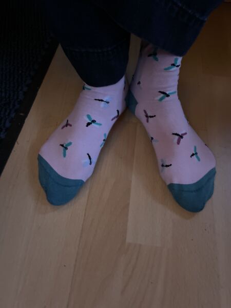 Oh god just looked down - whats on your feet, does it show your age??
