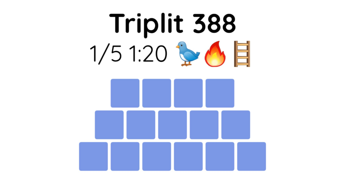 Yet another new word game - let me introduce you to Triplit!