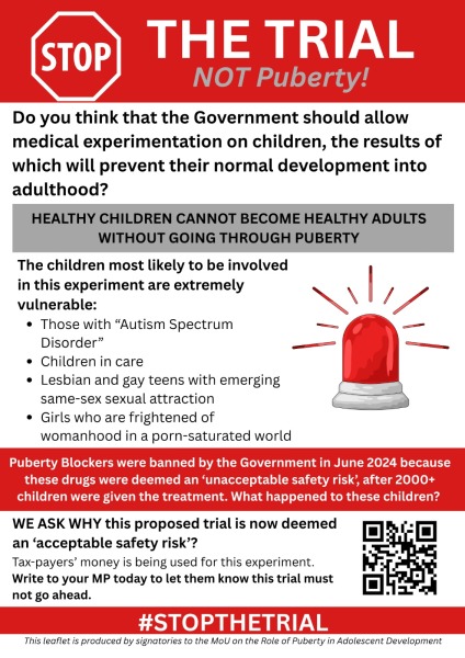Puberty Blockers Trial - Demo on 17th Dec 1pm Westminster