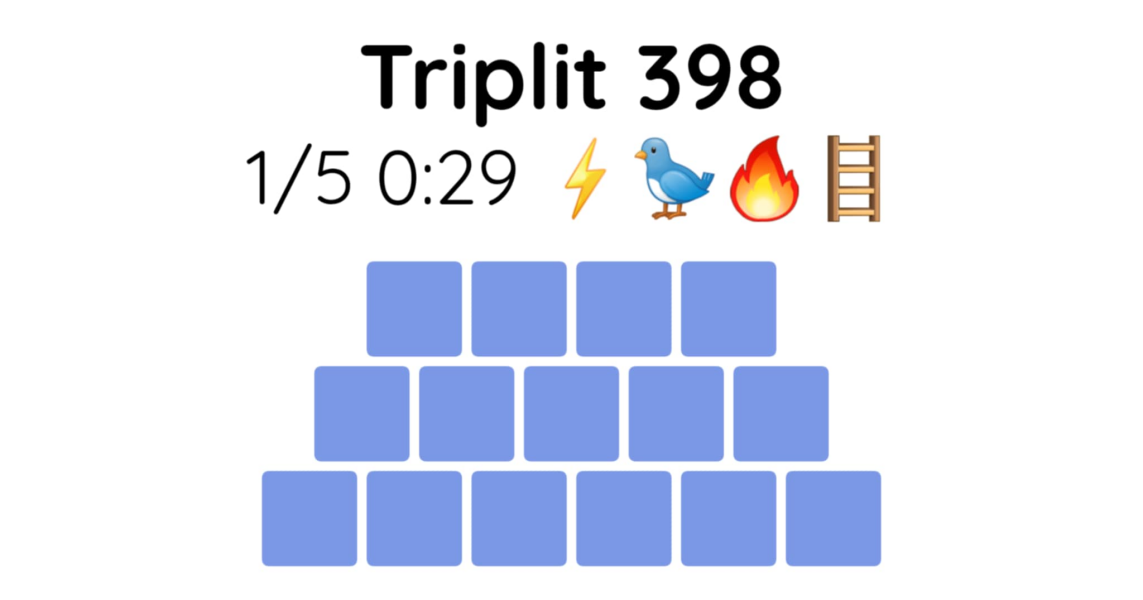 Yet another new word game - let me introduce you to Triplit!