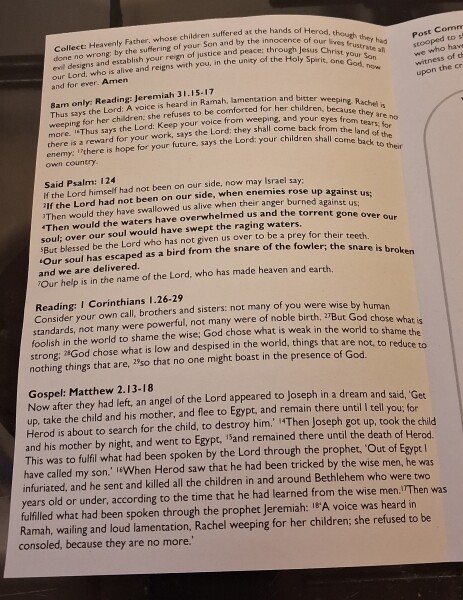 Sharing Sunday services