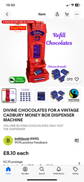 Mini chocolates size of Hershey miniatures