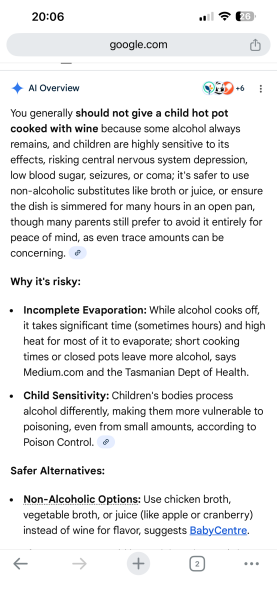To cook a dish with alcohol free wine for children?