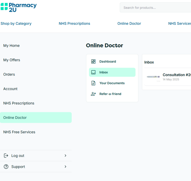 Pharmacy2u website help