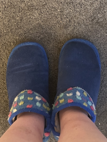 Oh god just looked down - whats on your feet, does it show your age??